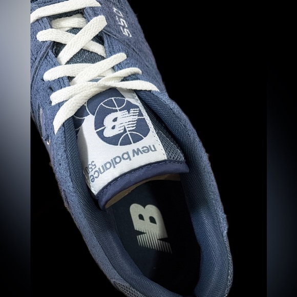 New Balance 550 Navy Blue Suede & Mesh Sneakers Men’s Size 10.5 EUC 1X main image 5
